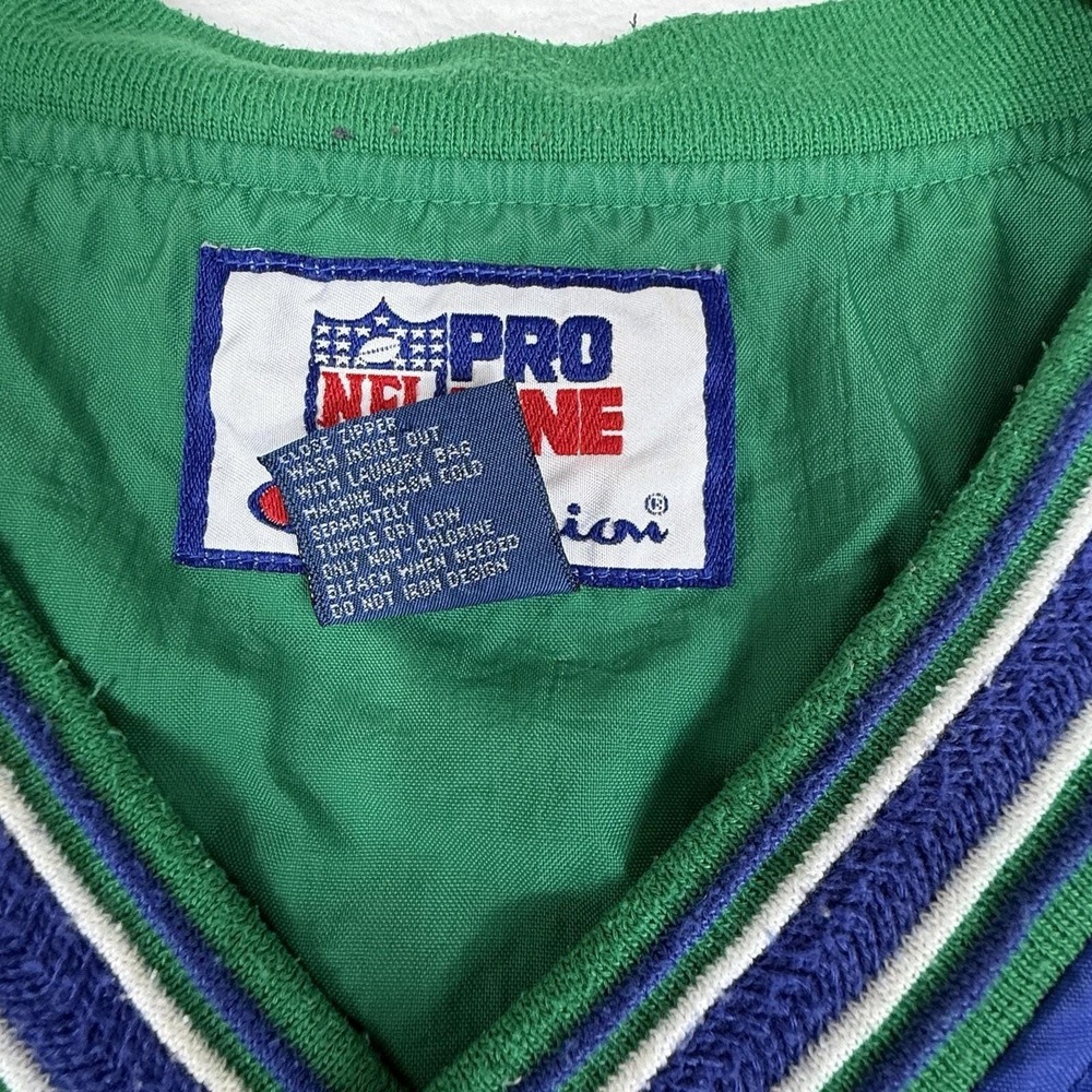 93-94's Seattle SEAHAWKS Vintage/ NFL Football Pro Line Windbreaker CHAMPION 2XL - Picture 6 of 9